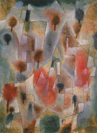 Paysage avec arbres bleus et rouges, 1920 - Paul Klee