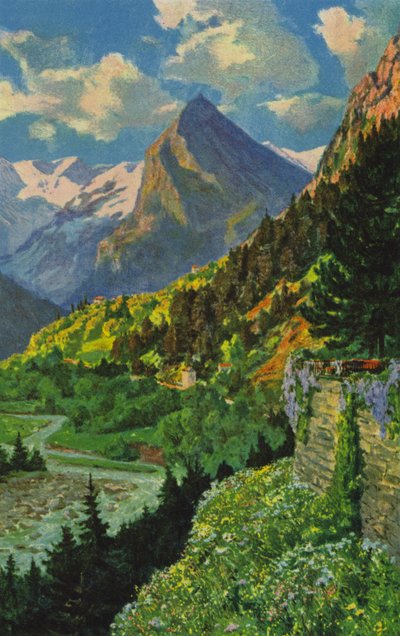 Stations thermales suisses : Acquarossa, vue sur la vallée de Blenio - Paul Kutscha