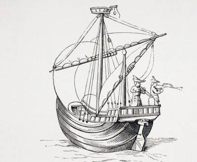 Un voilier du XVe siècle. - Paul Lacroix