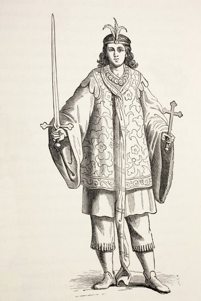 La page de Prester John. Prester John était également connu sous le nom de Presbyter Johannes. - Paul Lacroix