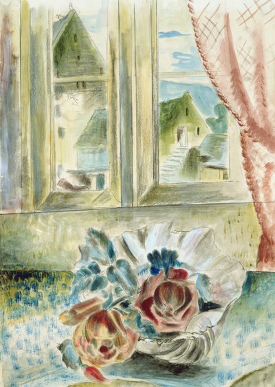 Roses rouges dans une coquille - Paul Nash