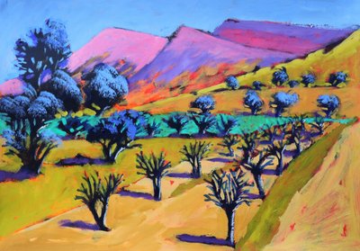 Provence, 2021 (acrylique sur papier) - Paul Powis