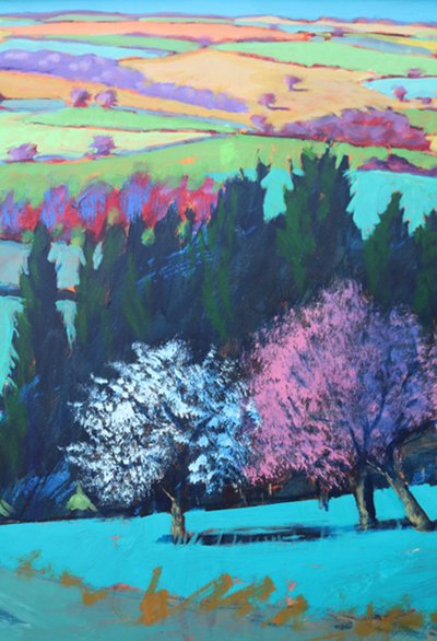 Vallée de Teme avril (détail) - Paul Powis