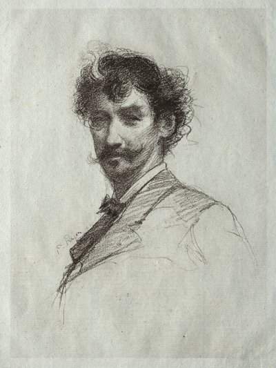 James McNeill Whistler avec mèche blanche et monocle - Paul Rajon