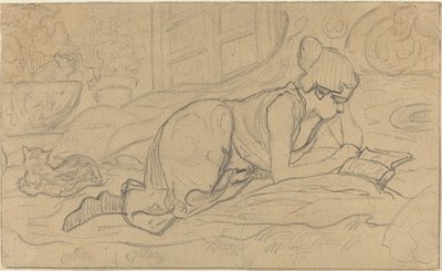 Étude pour "La Liseuse couchée" - Paul Elie Ranson