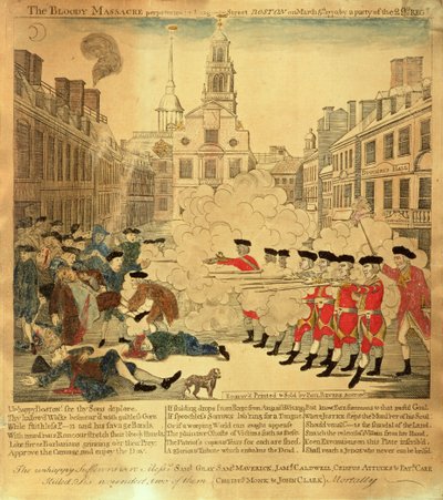 Le massacre sanglant du 5 mars 1770 - Paul Revere