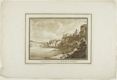 Château de Chepstow dans le Monmouthshire, de Douze vues en aquatinte d