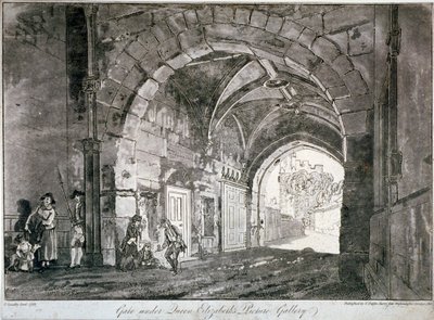 Porte sous la galerie de la reine Elizabeth, château de Windsor, Berkshire, 1812 - Paul Sandby