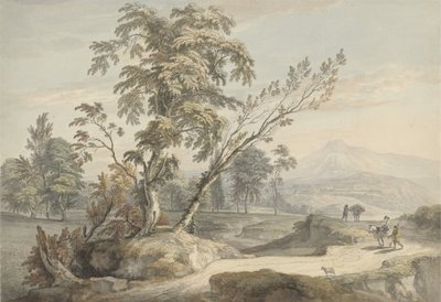 Paysage italianisant avec voyageurs n°2, vers 1760 - Paul Sandby