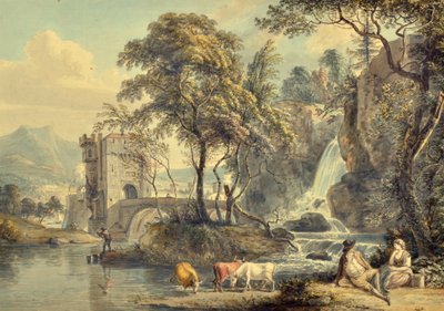 Paysage avec une cascade - Paul Sandby