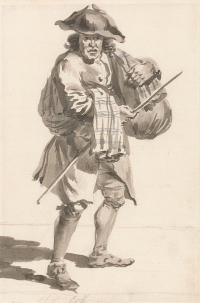 Cris de Londres : Un homme avec un paquet, vieux vêtements - Paul Sandby