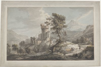 Paysage montagneux avec une forteresse - Paul Sandby