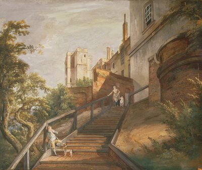Partie des Cent Marches et de la Tour de Winchester, Château de Windsor - Paul Sandby