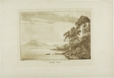 Pimble Meer, planche dix de Twelve Views in Wales (Douze vues du Pays de Galles) - Paul Sandby