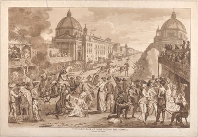 La course de chevaux à Rome pendant le carnaval - Paul Sandby
