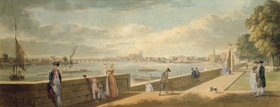 Vue vers Westminster depuis la terrasse de Somerset House - Paul Sandby