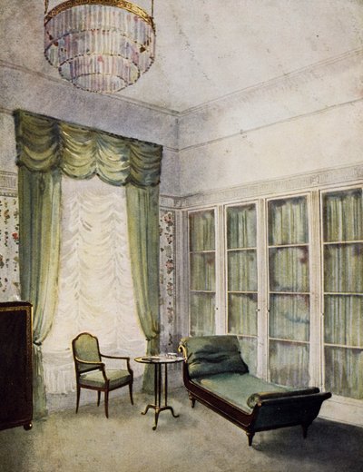 Sitting Area, début du 20e siècle, par Paul Schultze-Naumburg (aquarelle) - Paul Schultze Naumburg