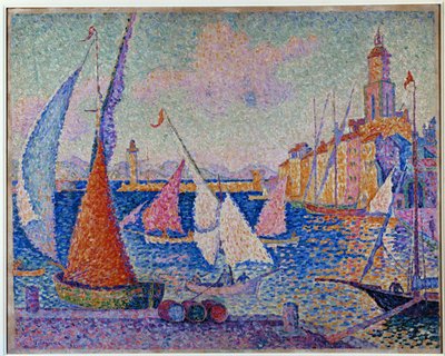 Le Quai. Tropez (huile sur toile) - Paul Signac