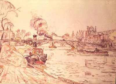 Paris avec le Louvre et le Pont des Arts - Paul Signac