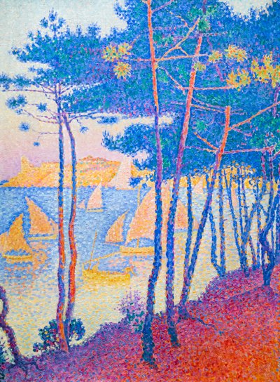 Voiliers et pins, vers 1896 - Paul Signac