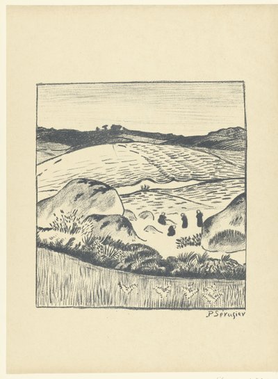 Paysage de collines avec champs - Paul Sérusier