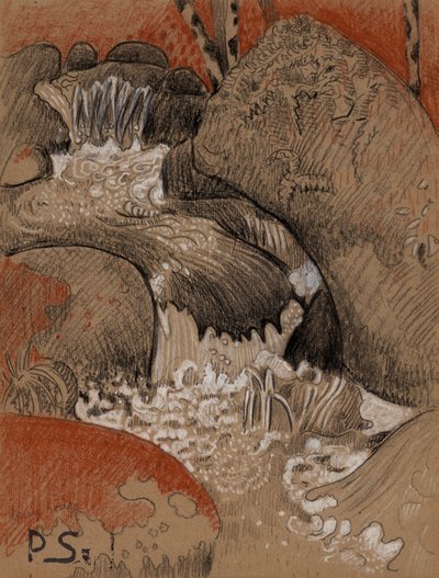 Rochers de Huelgoat, vers 1892 (fusain, craie rouge et blanche) - Paul Sérusier