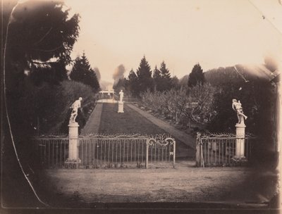 Scène de jardin avec statuaire,v. 1853 (photo) - Paul Thivier