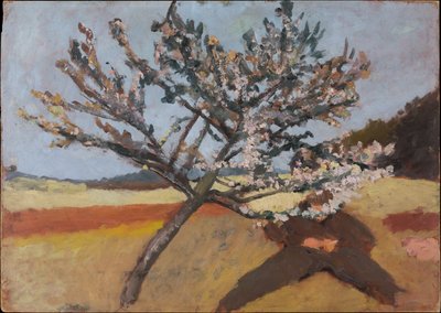 Mann unter einem blühenden Baum liegend - Paula Modersohn-Becker
