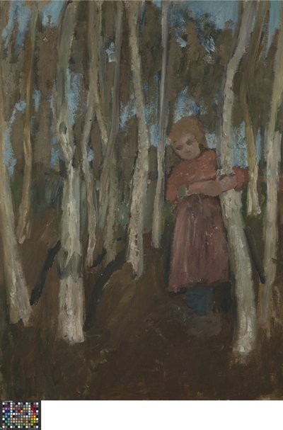 Fille dans une forêt de bouleaux - Paula Modersohn Becker