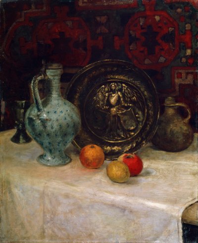 Nature morte avec une assiette en laiton, fin XIXe ou début XXe siècle - Paula Modersohn Becker