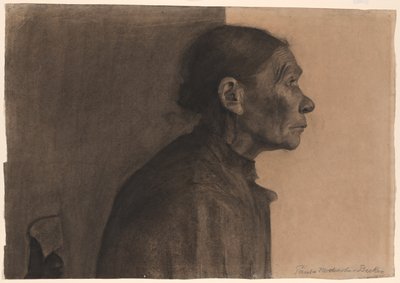 Femme de profil, tournée vers la droite - Paula Modersohn Becker