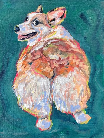 Un corgi plein de vie - Pauline Wegman | Key and Sea Creative