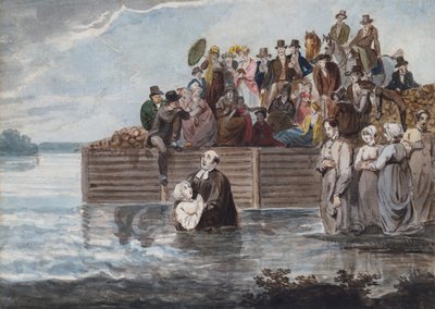 Un baptême anabaptiste à Philadelphie pendant une tempête - Pavel Petrovic Svin