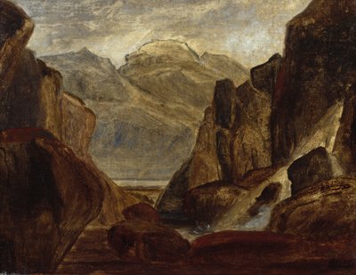 Paysage de fjord avec cascade - Peder Balke