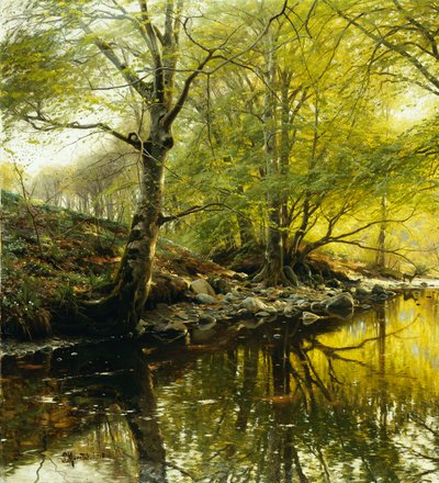Paysage Fluvial Boisé - Peder Monsted