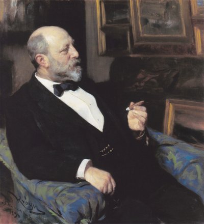 Portrait du fabricant de tabac Heinrich Hirschsprung. Fondateur de la collection. - Peder Severin Krøyer
