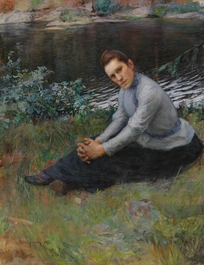 Assis sur le rivage - Pekka Halonen