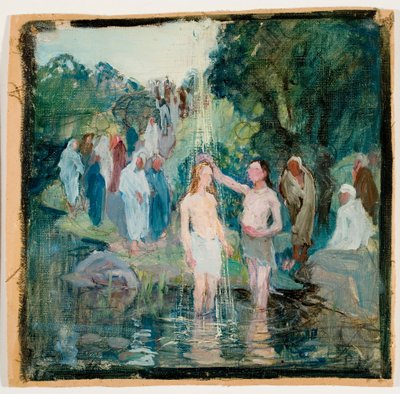 Le baptême du Christ, projet pour le retable de l