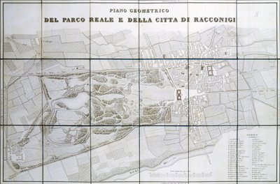Plan du parc royal et de la ville de Racconigi - Pelagio Palagi
