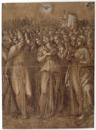 Sainte Ursule avec les vierges martyres - Pellegrino (c.1460 1523) Aretusi