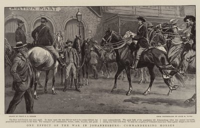 Un effet de la guerre à Johannesburg, réquisition de chevaux - Percy F.S. Spence