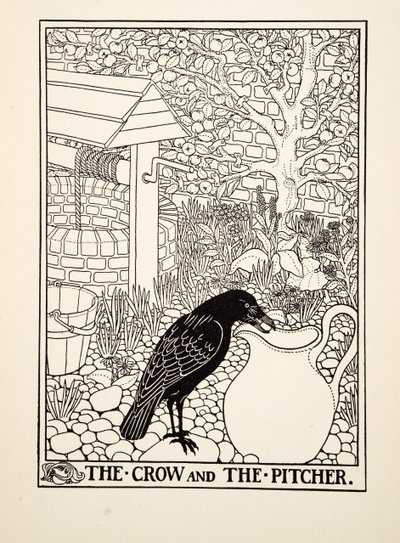 Le Corbeau et le Pichet, de Cent fables d