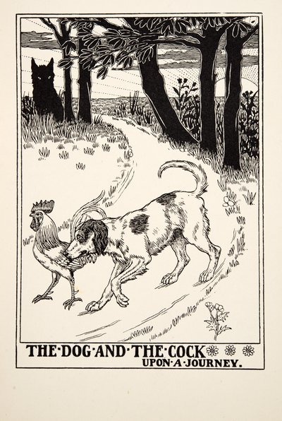 Le Chien et le Coq en Voyage, de Cent Fables d