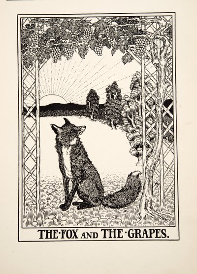Le Renard et les Raisins, de Cent Fables d