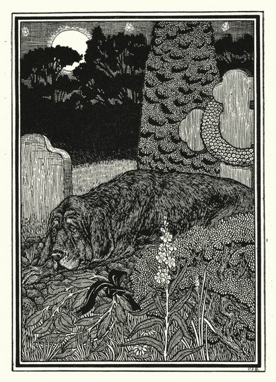 Le chien de Montargis (lithographie) - Percy James Billinghurst