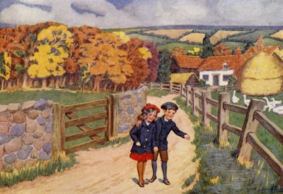 La promenade à la ferme - Percy James Billinghurst