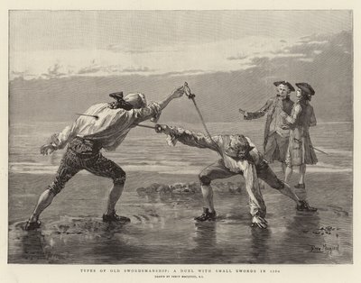 Types de vieilles escrimes, un duel à l