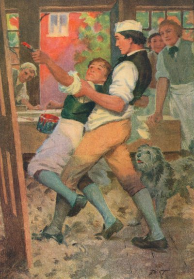 Illustration pour Adam Bede de George Eliot (lithographie couleur) - Percy Tarrant