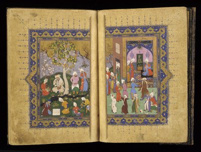 Un prince sur son trône du Mathnavi de Rumi - Persian School
