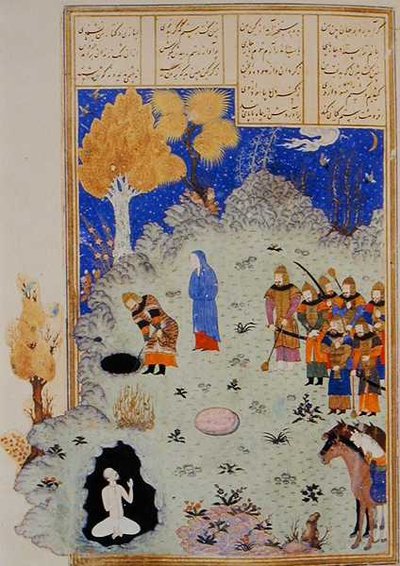 Bizham sauvé de la fosse par Rustam, illustration du 